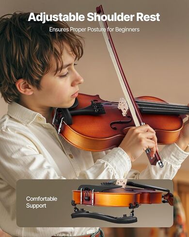 Vevor Violin 3/4 الحجم للبالغين ، كمان كمان تم تعيينه للمبتدئين مع الحالات الصعبة ، والروزين ، والقوس ، والكتف ، والجسر ، والموارد والسلاسل الإضافية ، والآلات الموسيقية المهنية للطالب (براون) in Saudi Arabia