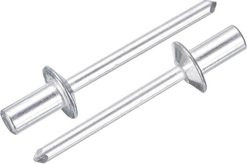 UXCELL 100PCS 3/16 "x3/8" من الألومنيوم المغلقة من المسامير العمياء القبة العمياء ، قبضة المغلقة من المسامير الأعمى ل DIY ، والمعادن ورقة ، وإصلاح السيارات ، والأثاث ، والقارب (الفضة) in Saudi Arabia