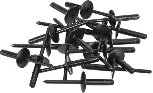 UXCELL 60PCS 3/16 "x3/4" ألومنيوم رأس ثلاثي القبضة ، مسامير قبضة Tri كبيرة الحافة ل DIY ، ورقة معدنية ، إصلاحات السيارات ، الأثاث ، القارب البحري (أسود) in Saudi Arabia
