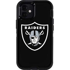 Skinit Decal Phone Skin Compatible with OtterBox Defender Case for iPhone 12 Mini - Officially Licensed NFL Las Vegas Raiders Large Logo Design in Saudi Arabia