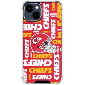 Skinit Clear Phone Case Compatible with iPhone 14 Plus - Officially Licensed NFL Kansas City Chiefs Red Blast Design in Saudi Arabia