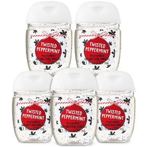 Bath & Body Works Twisted Peppermint 5-Pack PocketBac Hand Sanitizers (Artwork and Color Varies) in Kuwait
