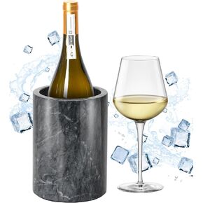 رخام نبيذ مبرد للزجاجة ، دلو مبرد النبيذ ، دلو مبرد النبيذ لأي 750 مل من زجاجة الشمبانيا مبرد الحفلات ، وبرد زجاجة النبيذ ، مبرد زجاجة النبيذ ، هدايا النبيذ للنساء (أبيض) in Kuwait