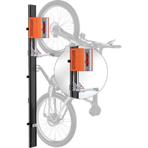 Montek Officatic Lift ebike Rack-يناسب إطارات 24-29 "، رف الجدار الرأسي الشاق للدراجات (تصل إلى 71 رطلاً)-رفع الجهد ، وتثبيت سهلة-تخزين لتوفير الفضاء للمرآب ، سقيفة ، بو ، بو in Kuwait