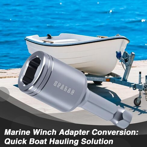 0.53L × 0.41W inches Upgraded Trailer Winch Adapter, 630 Stainless Steel Universal Boat Marine Trailer Winch Handle Replacement, Trailer Winch Accessory for Boat Marine Sailboat Trailer Winch in Saudi Arabia
