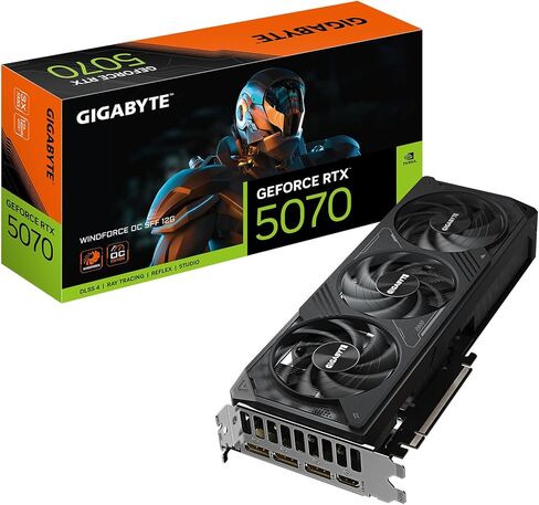 GIGABYTE GeForce RTX 5070 Eagle OC SFF 12G Graphics Card, 12GB 192-bit GDDR7, PCIe 5.0, WINDFORCE Cooling System, GV-N5070EAGLE OC-12GD Video Card in Saudi Arabia