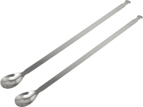Maxmoral 2 in1 Stainless Steel Laboratory Reagent Sampling Spoon Tool Silver Extended 30cm/11.8 inch Single Head Powder Solid Mixing Spatula for Creams Eye Creams Cosmetic Dispensing Tool in Saudi Arabia