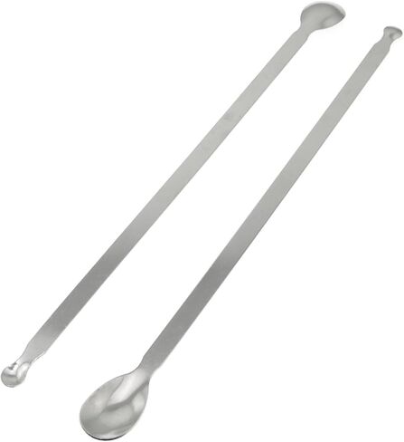 Maxmoral 2 in1 Stainless Steel Laboratory Reagent Sampling Spoon Tool Silver Extended 30cm/11.8 inch Single Head Powder Solid Mixing Spatula for Creams Eye Creams Cosmetic Dispensing Tool in Saudi Arabia