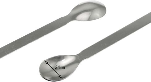Maxmoral 2 in1 Stainless Steel Laboratory Reagent Sampling Spoon Tool Silver Extended 30cm/11.8 inch Single Head Powder Solid Mixing Spatula for Creams Eye Creams Cosmetic Dispensing Tool in Saudi Arabia