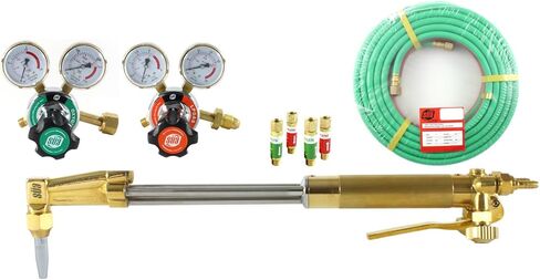 SÜA - 18'' Heavy Duty Straight Cutting Torch 90° Head + Regulators + Tip + Arrestors - Compatible with Harris - (PROPANE) in Saudi Arabia