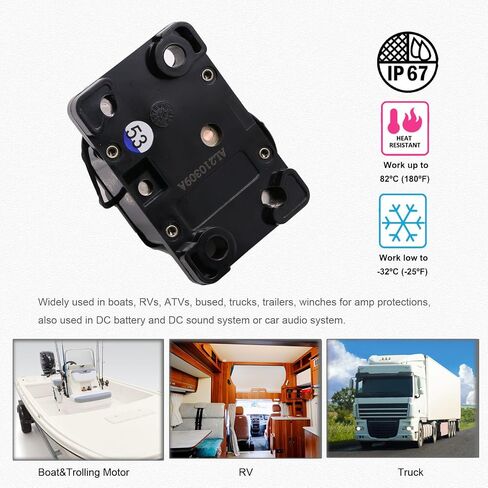 60A Circuit Breakers with Manual Reset Switchable Battery Solar System for Fishing Boat Electric Trolling Motor Marine - Waterproof IP67 12V- 72V DC in Saudi Arabia
