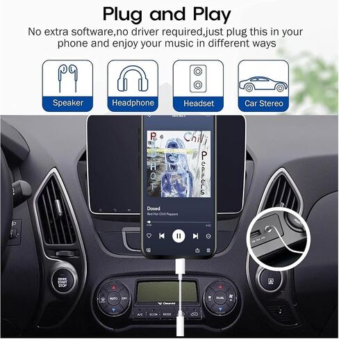 AUX 3.5mm AUX إلى USB C Audio Audio Audio Audio Adapter ، 2 Pack Type C to Aux Converter Dongle Cable for iPhone 16E/iPhone 16/15 ، iPad ، Macbook ، Samsung Galaxy S25 Ultra ، Google Pixel 9A ، LG ، PC ، Laptop in Kuwait