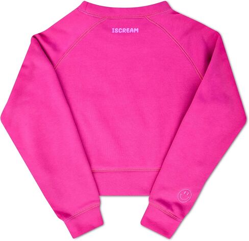 IScream Big Girls Superest Puff Fleece Crewneck Fun Sweatshirt - مجموعة مشاعر غامقة in Saudi Arabia