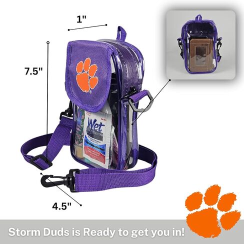 Mini Stadium Bag-Pouch Crossbody Cross Pouch Cross-Pouch-ألعاب ، التخرج ، الحفلات الموسيقية-NCAA Security معتمدة in Kuwait