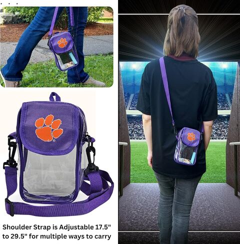 Mini Stadium Bag-Pouch Crossbody Cross Pouch Cross-Pouch-ألعاب ، التخرج ، الحفلات الموسيقية-NCAA Security معتمدة in Kuwait