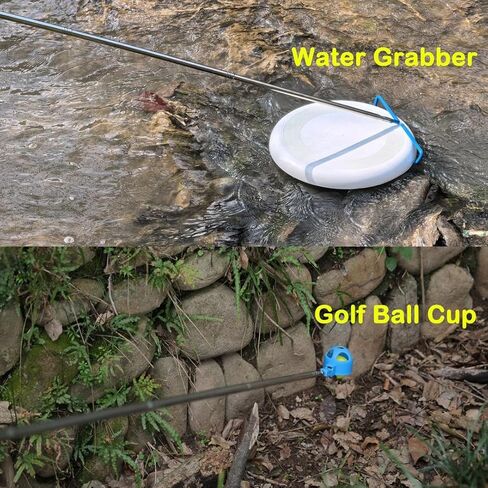 MD 5 in 1 Extendable Disc Golf Retriever. (16FT) Telescopic Disc Golf Retriever Durable Stainless Steel Frame,Multi-Hook Grabber with Carry Bag, Disc Golf Accessories for Tree Bushes & Water. in Kuwait