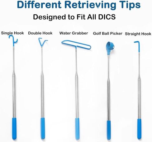 MD 5 in 1 Extendable Disc Golf Retriever. (16FT) Telescopic Disc Golf Retriever Durable Stainless Steel Frame,Multi-Hook Grabber with Carry Bag, Disc Golf Accessories for Tree Bushes & Water. in Kuwait