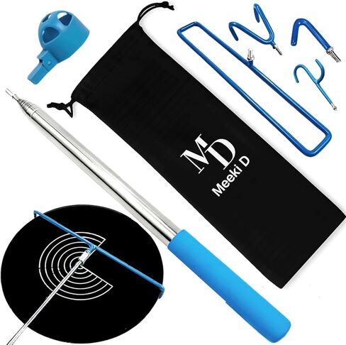 MD 5 in 1 Extendable Disc Golf Retriever. (16FT) Telescopic Disc Golf Retriever Durable Stainless Steel Frame,Multi-Hook Grabber with Carry Bag, Disc Golf Accessories for Tree Bushes & Water. in Kuwait