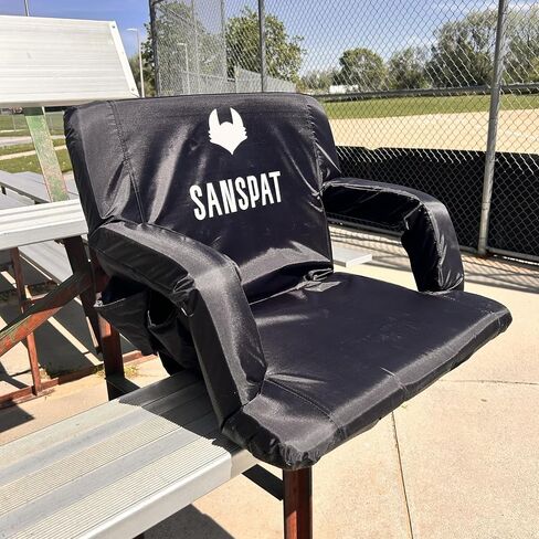 Stadium seats with high back support, Stadium seats for bleachers with lumbar support, High back stadium seating for bleachers with arms, High back stadium seat and 23'' Wide cushion, Portable in Saudi Arabia