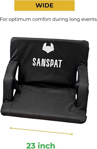 Stadium seats with high back support, Stadium seats for bleachers with lumbar support, High back stadium seating for bleachers with arms, High back stadium seat and 23'' Wide cushion, Portable in Saudi Arabia