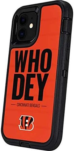 Skinit Decal Phone Skin Compatible with OtterBox Defender Pro Case for iPhone 12 - Officially Licensed NFL Cincinnati Bengals Team Motto Design in Saudi Arabia