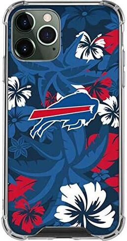 Skinit Clear Phone Case Compatible with iPhone 12 Pro Max - Officially Licensed NFL Buffalo Bills Tropical Print Design in Saudi Arabia