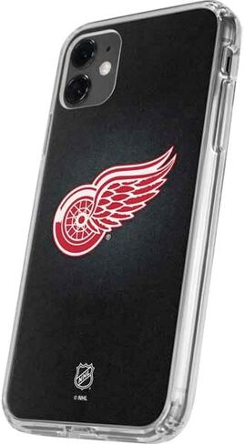Skinit Clear Phone Case Compatible with iPhone 11 - Officially Licensed NHL Detroit Red Wings Black Background Design in Saudi Arabia