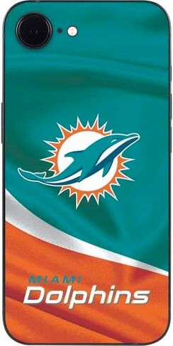 Skinit Decal Phone Skin Compatible with iPhone 16e - Officially Licensed NFL Miami Dolphins Retro Logo Design in Kuwait
