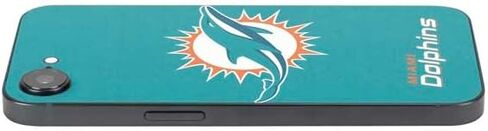 Skinit Decal Phone Skin Compatible with iPhone 16e - Officially Licensed NFL Miami Dolphins Retro Logo Design in Kuwait