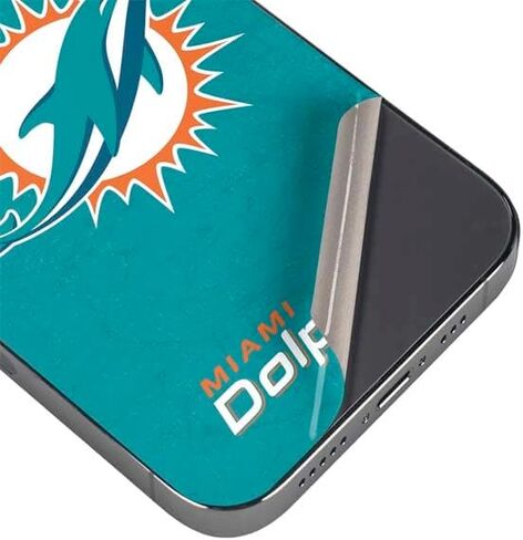 Skinit Decal Phone Skin Compatible with iPhone 16e - Officially Licensed NFL Miami Dolphins Retro Logo Design in Kuwait