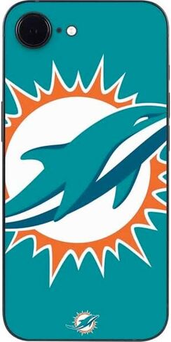 Skinit Decal Phone Skin Compatible with iPhone 16e - Officially Licensed NFL Miami Dolphins Retro Logo Design in Kuwait