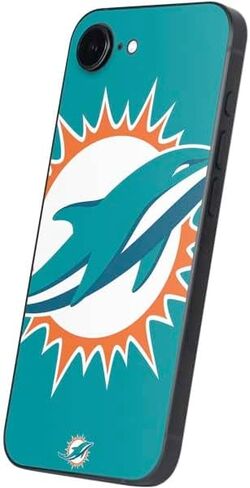 Skinit Decal Phone Skin Compatible with iPhone 16e - Officially Licensed NFL Miami Dolphins Retro Logo Design in Kuwait