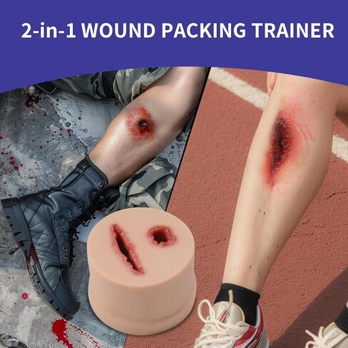 2 في 1-1 في -1 جروح ، مدرب مهام التعبئة ، ومدرب طقم التحكم في النزيف ، توقف عن مجموعة نزيف الممارسة للتعليم الطبي ، وممارسة الطوارئ الإسعافات الأوقية ، والصدمة العسكرية in Kuwait