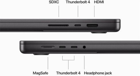 2023 Apple MacBook Pro مع Apple M3 Max (16 بوصة ، ذاكرة الوصول العشوائي 36 جيجابايت ، تخزين 1 تيرابايت SSD) (Qwerty English) Space Black (متجدد) in Kuwait