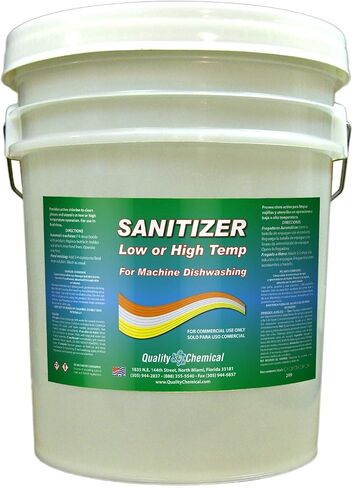 Quality Chemical Chloro-Guard Chlorine Low Temp Dish Sanitizer for Machine Dishwashing, Bulk Sanitizer - Hand Sanitizer Gallon Refill for Cleaning and Sanitizing 640 oz (pack of 1) in Saudi Arabia