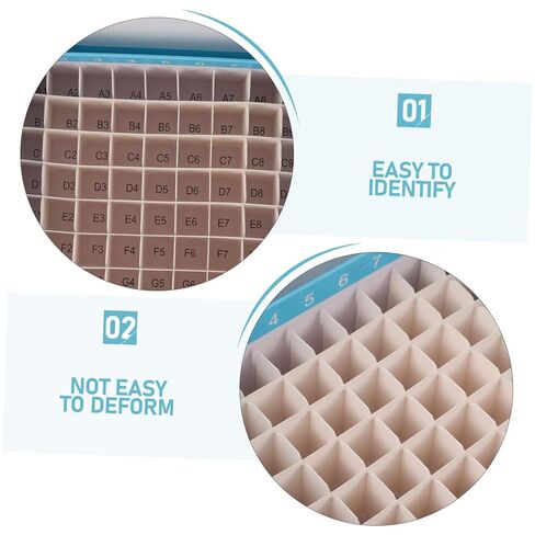 Pretyzoom 81Grid microcentrifuge أنبوب مربع صندوق تخزين الورق حاوية أنبوب للتجميد in Kuwait