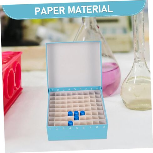 Pretyzoom 81Grid microcentrifuge أنبوب مربع صندوق تخزين الورق حاوية أنبوب للتجميد in Kuwait