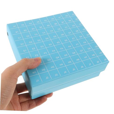 Pretyzoom 81Grid microcentrifuge أنبوب مربع صندوق تخزين الورق حاوية أنبوب للتجميد in Kuwait