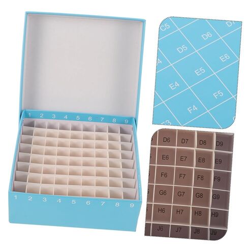 Pretyzoom 81Grid microcentrifuge أنبوب مربع صندوق تخزين الورق حاوية أنبوب للتجميد in Kuwait