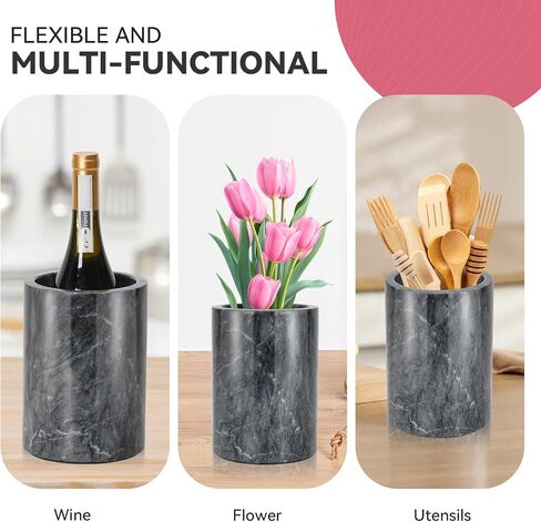 رخام نبيذ مبرد للزجاجة ، دلو مبرد النبيذ ، دلو مبرد النبيذ لأي 750 مل من زجاجة الشمبانيا مبرد الحفلات ، وبرد زجاجة النبيذ ، مبرد زجاجة النبيذ ، هدايا النبيذ للنساء (أبيض) in Kuwait