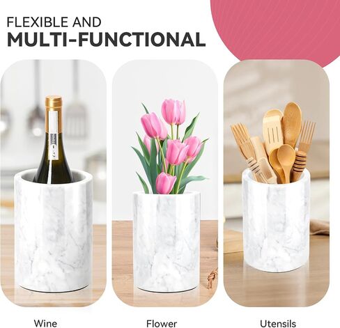 Marble Wine Chiller for Bottle,Wine Chiller Bucket,Wine Cooler Bucket for Any 750ml Bottle Champagne Chiller for Parties,Wine Bottle Chiller,Wine Bottle Cooler,Wine Gifts for Women Man (White) in Kuwait