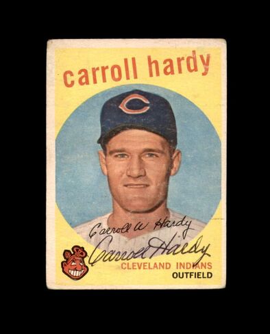 Carroll Hardy Signed Original 1959 Topps Cleveland Autographed in Saudi Arabia