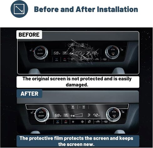 Ruiya 2025 Jetta Screen Protector for VW Jetta 8" & Air Conditioner Touch VW Jetta 2025 Accessories 9HD Tempered Glass Compatible with 2025 VW Jetta S/SE/SEL/R-Line(3PCS/Sets) in Saudi Arabia