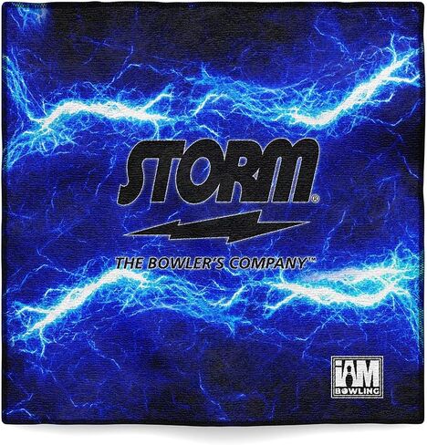 Logo Infusion - Dye-Sublimated Microfiber Bowling Towel - One Sided Print - Storm Blue Lightning Style DSMTSTBL in Saudi Arabia