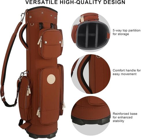 Golf Cart Bag, Top 5 Way Organizer Divider, Waterproof Golf Bag, 6 Storage Pockets，with Comfort Handles, Rain Cover in Saudi Arabia