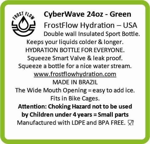 FrostFlow 24oz Water Bottle - CyberWave (Red, 24oz) in Saudi Arabia