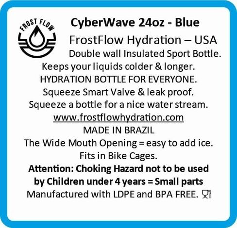 FrostFlow 24oz Water Bottle - CyberWave (Red, 24oz) in Saudi Arabia