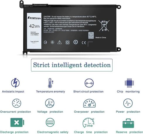 yrdd6 بطارية الكمبيوتر المحمول 42WH استبدال Dell Inspiron 14 15 3000 5000 3493 3582 3583 3584 3593 3793 5480 5481 5482 5485 5490 5491 5493 5581 5590 5591 5593 5594 VM732 1VX1H in Saudi Arabia