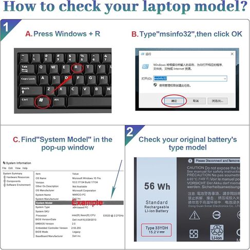 yrdd6 بطارية الكمبيوتر المحمول 42WH استبدال Dell Inspiron 14 15 3000 5000 3493 3582 3583 3584 3593 3793 5480 5481 5482 5485 5490 5491 5493 5581 5590 5591 5593 5594 VM732 1VX1H in Saudi Arabia