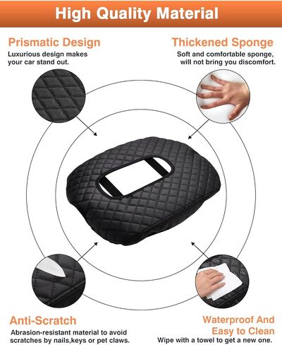 Center Console Cover for Honda CRV 2023 2024 2025 2026 Accessories CRV Armrest Cover Center Console Cushion Pad Leather Miiddle Console Lid Armrest Seat Box Cover Protector Anti-Scratch in Saudi Arabia